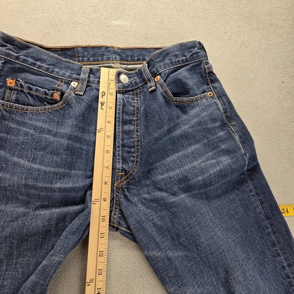 VTG Levis 501 Jeans Mens Blue Medium Wash Straight Regular Button Fly Fits 28x30
